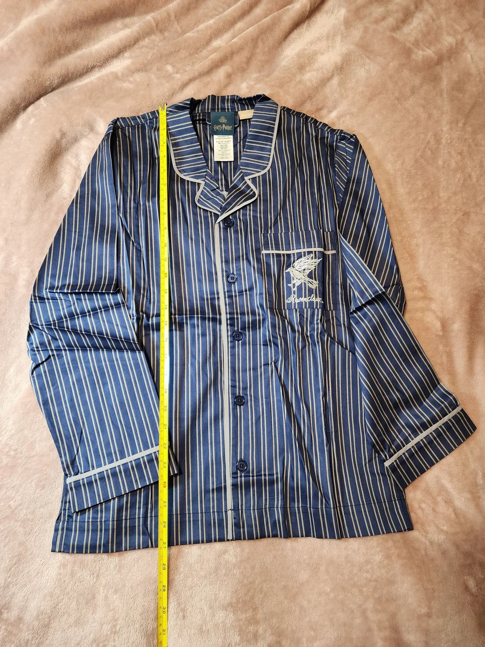 Warner Bros. Ravenclaw Striped Blue Cotton Pajama Set